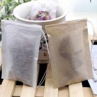 ราคา 100 ชิ้น/ล็อตถุงชาถุงกระดาษกรองที่ว่างเปล่า Drawstring Teabags สําหรับชาสมุนไพร (44864136204)