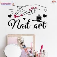ราคา CREAMYVY ภาพจิตรกรรมฝาผนังติดผนัง, รูปลอกแบบใช้ซ้ําได้แบบมีกาวในตัว, ร้านเสริมสวยสติ๊กเกอร์ติดผนังเล็บ (43280341918)