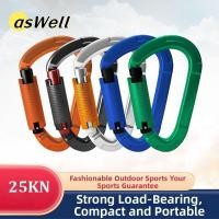 ราคา ASWELL Carabiner D-Ring,ล็อคอัตโนมัติ 25KN Rock Climbing Carabiner,อลูมิเนียม 10 รูปแบบคลิปพวงกุญแจเดินทางกลางแจ้ง (51510114439)