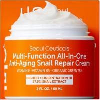 ราคา SeoulCeuticals Snail Mucin Moisturizer 97.5% - Korean Skin Care Snail Repair Cream - Day & Night Anti Aging K Beauty Skincare Cruelty Free 2oz (40131102778)