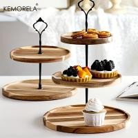 ราคา KEMORELA Acacia ถาดไม้ 2 ชั้น 3 ชั้น สําหรับใส่ชา คุกกี้ เค้ก ผลไม้ ขนมหวาน (22959349721)