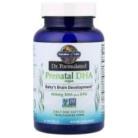 ราคา Garden of Life, Dr. Formulated, Vegan Prenatal DHA, 400 mg, 30 Softgels (54665155322)