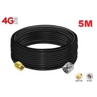 ราคา RG58 Low loss 5 เมตร Extension Antenna Cable PR SMA Male to N Type Male 50Ohm Coax Cable 5M (20131853173)