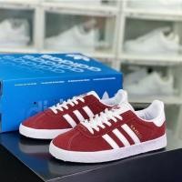 ราคา Adidas Gazelle Collegiate Burgundy สีขาวสีแดง Retro กีฬารองเท้าลําลองรองเท้าผ้าใบสําหรับผู้ชายผู้หญิง B41645 (50915218293)