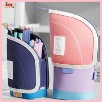 ราคา กระเป๋าใส่ดินสอแนวตั้งแบบพกพา, กระเป๋าทรงดินสอสำหรับนักเรียนแบบ2-in-1กระเป๋าทรงดินสอแบบตั้งพับเก็บได้อุปกรณ์สำหรับโต๊ะ (55465179364)