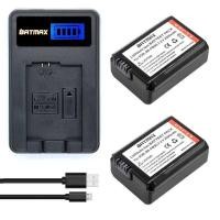 ราคา ▥ 2Pcs Np-Fw50 NP Fw50 แบตเตอรี่กล้อง + USB จอแสดงผล LCD Charger สําหรับ SONY NEX 5T 5R 5Tl 5N (44157251297)