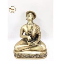 ราคา พระอุปคุต พระบัวเข็ม ทำจากทองเหลืองแท้ 100% ทำผิวลงหินใหม่ พิมพ์ใส่หมวกใบบัว แหงนหน้า (8210747473)