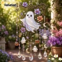 ราคา HHSELPH คริสตัลกระดิ่งลม, ฮาโลวีนแกนห้อย Strands แก้ว Suncatcher, น่ารัก Faceted Teardrops แขวนโซ่กระจกสีแขวนเครื่องประดับผนังจอแสดงผล (48664319086)