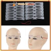ราคา WBTH 12 ชิ้นซิลิโคน Eyebrow Stencils แต่งหน้า Eyebrow Drawing Guide การ์ดแม่แบบ DIY อุปกรณ์แต่งหน้า Vary (57607772596)
