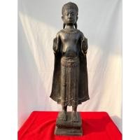 ราคา พระเทวรูปลพบุรี ศิลปะแบบละโว้ ปางห้ามสมุทร เนื้อโลหะสำริด สูง 1 เมตร (56261079120)