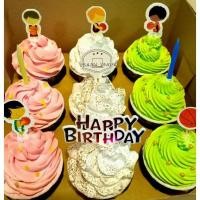 ราคา คัพเค้ก คัพเค้กวันเกิด Cupcakes Happy Birdthday (9415797409)