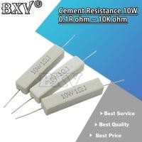 ราคา 10PCS 10W ความต้านทานซีเมนต์ 0.1 ~ 10k Ohm 0.33R 1R 10R 100R 0.22 0.33 1 10 100 1K 10K Ohm Cement Resistor ใหม่ (40165765579)