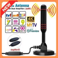 ราคา 2X AMPLIFIER HIGH GAIN 36DBi HD DIGITAL INDOOR BOOSTER ANTENNA FREEVIEW MYTV DVB-T2 ARIERIAL DIGITAL 4K TV 电视机天线 (48560334672)