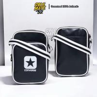 ราคา Converse คอนเวิร์ส กระเป๋าสะพายข้าง สีดำหนัง รหัสสินค้า 1625690AU_H5BKXX ของแท้ (มือหนึ่ง ป้ายห้อย) (26494080306)