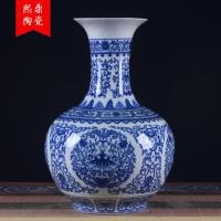 ราคา Jingdezhen เซรามิคหัตถกรรม Underglaze สีสีฟ้าสีขาว Porcelain ขนาดใหญ่ Appreciation ขวดชั้นแจกันตกแต่งขายส่ง (51213068650)