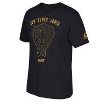 ราคา MMA ผสมศิลปะการต่อสู้ UFC197 ผู้ชาย Reebok Jon Jones (Bone) เสื้อยืดแขนสั้นพิมพ์ลายสัตว์ (45711493630)