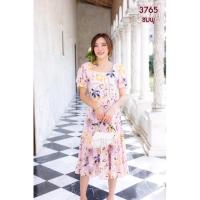 ราคา เดรสผ้าไหมอิตาลี แขนตุ๊กตา สีชมพู (13640466996)