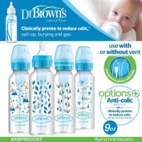 ราคา ʕ•́ᴥ•̀ʔ ขวดนม Dr.Browns ลดโคลิค รุ่น options+ plus 9 oz. Dr. Brown's Options+ Baby Bottle Boy Set (7263898809)