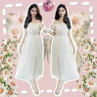 ราคา แม็กซี่เดรสยาว˚ʚᴋʜᴏɴɢᴋᴀᴇᴋᴀᴇɞ˚ชีฟองเนื้อทรายสีพื้นเรียบพริ้วสวยงาม ใส่ได้ทั้งสายเดี่ยวและปาดไหล่ในชุดเดียวมาพร้อมเข็มขัด (40217298494)
