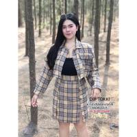 ราคา สาวอวบ ชุดเซ็ตสาวอวบ เซ็ตสก็อตคาวาอิ เซ็ต 3 ชิ้น สายเดี่ยว เสื้อคลุม กระโปรง สาวเกาหลีสุด (9321637224)