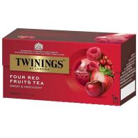 ราคา ทไวนิงส์ชาโฟร์เรดฟรุ๊ตส์ 2กรัม แพค 25 Twinings Four Red Fruits 2g. Pack 25 [หมายเลขบาร์โค้ด 0070177025953] (50062727217)