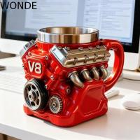 ราคา WONDE ถ้วยสแตนเลส,ฉนวนกันความร้อนผนังคู่ V6/V8/V12 เครื่องยนต์ถ้วยกาแฟ,ตลก Retro 3D พร้อมที่จับชาแก้วสํานักงาน (40582374028)