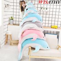 ราคา WISATHY วิธี่ ของเล่นตุ๊กตาปลาโลมา,สีฟ้าสีชมพูสีเทา หน้า ฝ้ายเติมหมอนปลาโลมา,30/ 50ซมเบาะโซฟานุ่ม (27695332142)