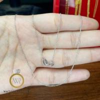 ราคา สร้อยอิตาลี ทองคำขาว 9K ลายโซ่ห่วง (47160471963)