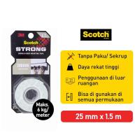 ราคา 3M SCOTCH STRONG เทปกาวสองหน้าในร่ม 25mmX1.5m 110-S25 (40604671178)