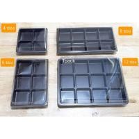 ราคา กล่องพลาสติก ฐานน้ำตาล/ฐานขาว/ทอง 2/4/6/8/12 ช่อง (10-20 ชิ้น/แพค) กล่องบราวนี่ กล่องใส่วุ้น (10564681672)