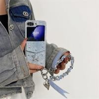 ราคา SAMSUNG Ins Y2K Denim Puppy Card Holderเคสโทรศัพท์พร้อมผ้าพันคอผ้าไหมเชือกมือถือสําหรับSamsung Galaxy Z Flip 7 fe Z Flip6 ZFlip 5 Zflip6 Zflip7 กันกระแทกปกหลัง (29870901550)