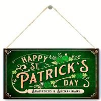 ราคา ป้ายแขวนไม้/อะคริลิคพร้อมเซนต์ Shamrock ของ Patrick, แขวนผนังสไตล์ชนบทเรียบง่ายเหมาะสําหรับการใช้งานในร่มและกลางแจ้ง, บาร์ครอบครัว, ตกแต่งพวงหรีดประตูหน้า (56261078663)