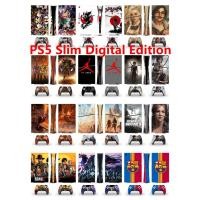 ราคา 85 สีสติกเกอร์ผิวใช้งานร่วมกับ Sony Playstation 5 Slim Digital Edition ไวนิล Decal Wrap ฟิล์มป้องกันสําหรับ PS5 Slim คอนโซลและ 2 ชิ้น Dualsense Controller (54814196056)