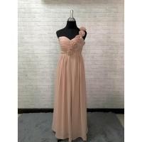 ราคา ราตรีมือสอง ชุดเพื่อนเจ้าสาว ราตรีสีชมพู ราตรีผ้าชีฟอง ชุดออกงาน (size:M-L/อก 34-36) (17875903744)