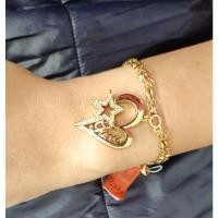 ราคา GUESS ผู้หญิง GOLD LOVE CHAIN BRACELET (27520634894)