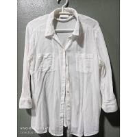 ราคา เสื้อเชิ้ตแขนยาวสีขาว มือสอง ผ้าคอตตอน 100% แบรนด์ Chico's อกไม่เกิน 36 (47609839826)