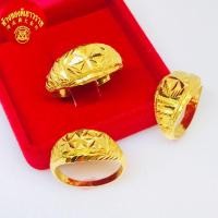ราคา (ไม่รับชำระปลายทาง)เเหวนโปร่งหัวเหลี่ยมน้ำหนักครึ่งสลึง ทองคำเเท้96.5% ขายได้ จำนำได้ (7534778472)