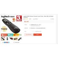 ราคา Logi R800 Wireless Presenter Laser Pointer (มือสอง) (40357328404)