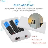 ราคา FAVOR ชุดแบตเตอรี่ USB, แหล่งจ่ายไฟแบตเตอรี่ AA เอาต์พุต 5V, อะแดปเตอร์ไฟ LED ติดทนนานแบบพกพา Universal (56464734745)