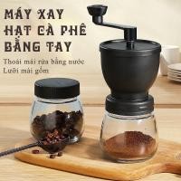 ราคา เครื่องบดเมล็ดกาแฟ แบบมือหมุน มาพร้อมโถแก้ว (44906542206)
