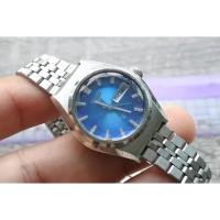 ราคา นาฬิกา Vintage มือสองญี่ปุ่น SEIKO 2706 0340 ระบบ AUTOMATIC ผู้หญิง ทรงกลม กระจกเหลี่ยม หน้าสีน้ำเงิน หน้าปัด 28mm (18271243370)