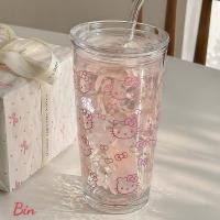 ราคา (ฟรีหลอด)ถ้วยแก้ว สวัสดี คิตตี้ พร้อมฝาปิด – ถ้วยหัดดื่มความจุขนาดใหญ่น่ารัก (51714188335)