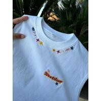 ราคา สีขาวอเมริกันปักเสื้อกั๊กผู้ชายฤดูร้อนสวมใส่ด้านนอกเสื้อยืดแขนกุดหนักข้อมือขนาดเล็กกีฬาฟิตเนสเสื้อกั๊ก (53063870691)