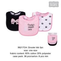 ราคา Hudson Baby Interlock Droller Baby Bibs Dinner Date (3s/Pack) 56217 (48412000164)