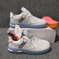 ราคา แอร์ฟอร์ซ เบอร์ 1 Ice Blue Bone สีขาวสีฟ้า Pure Original First Layer หนารังผึ้งพื้นรองเท้า Nike Air Force 1 Low react เช่น light Bone Nike AF1 Low-Top รองเท้าผ้าใบ NK รองเท้าผ้าใบ CQ8879-100 ของขวัญผู