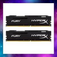 ราคา 8GB (4GBx2) DDR4/2400 RAM PC (แรมพีซี) KINGSTON HyperX FURY BLACK (HX424C15FBK2/8) ประกันLT (6253678380)