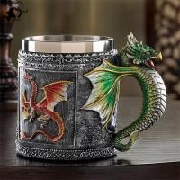 ราคา LISHU Myths และ Legends Red Flying Dragon เบียร์ถ้วยกาแฟถ้วยแก้วสีเขียว Dragon Handle Great ของขวัญสําหรับ Dragon Lovers Party ของขวัญฮาโลวีน th (42582874702)
