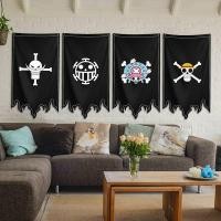 ราคา 70x125 ซม.One Piece ธงแบนเนอร์หมวกฟางโจรสลัดทรัมเป็ตแบนเนอร์ธงบ้านการ์ตูนภาพเคลื่อนไหวคอสเพลย์ตกแต่งโพลีเอสเตอร์แบนเนอร์ (40661845745)
