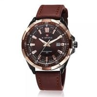 ราคา Naviforce สายหนังแท้ รุ่น NF9056-BR2 นาฬิกาข้อมือ พร้อมกล่องครบเซ็ท (1280610676)