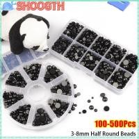 ราคา โชอ็อกธ 100-500ชิ้นครึ่งรอบลูกปัด,3-8มิลลิเมตรสีดํารอบของเล่นตาอุปกรณ์เสริม,พลาสติก ทําเอง หัตถกรรมของเล่นตาลูกปัดสําหรับหมีตุ๊กตาสัต (58114775065)